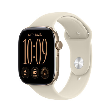 Apple Watch Series 12 GPS + Cellular 46 mm Aluminium Or clair Bracelet Sport Sable M/L