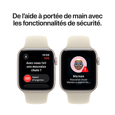 Apple Watch SE 3 GPS + Cellular 44 mm Aluminium Minuit Bracelet Sport Bleu marine S/M pas cher