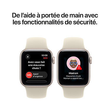 Apple Watch SE 3 GPS + Cellular 40 mm Aluminium Lumière Stellaire Bracelet Sport Sable S/M pas cher