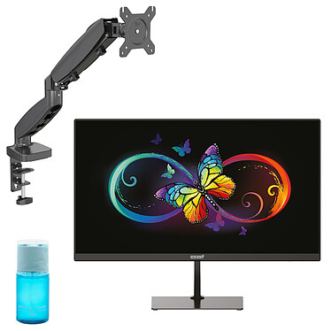 INOVU 27" LED - MB27 V3 + Support de bureau INOVU SBA1 Noir + Kit de nettoyage INOVU KN200 PRO