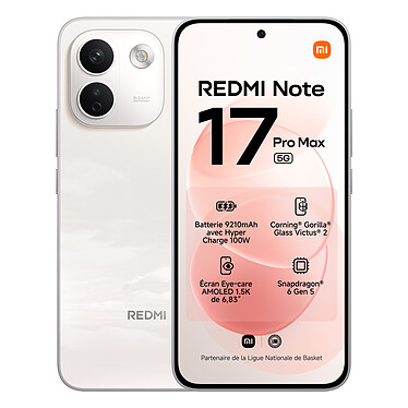Xiaomi Redmi Note 17 Pro Max 5G Blanc (8 Go / 256 Go)