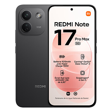 Xiaomi Redmi Note 17 Pro Max 5G Noir (8 Go / 256 Go)