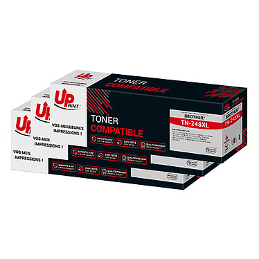 UPrint Pack de 3 toners compatibles Brother TN-248XLM (Magenta)