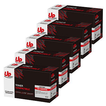UPrint Pack de 5 toners compatibles TN-3600XXL (Noir)