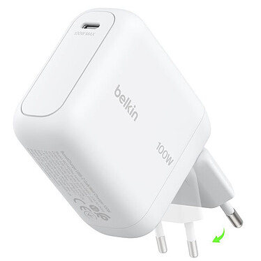 Belkin BoostCharge Chargeur secteur GaN USB-C 100W (Blanc)
