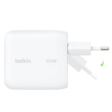 Avis Belkin BoostCharge Chargeur secteur GaN USB-C 100W (Blanc)