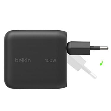 Avis Belkin BoostCharge Chargeur secteur GaN USB-C 100W (Noir)