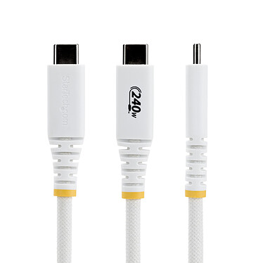 Acheter StarTech.com Câble USB-C vers USB-C 2.0 - 240W 5A PD EPR - 3 m - Blanc