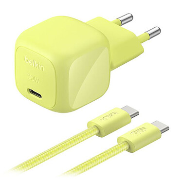 Belkin BoostCharge Chargeur Secteur USB-C Compact 30W (Vert)