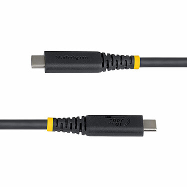 Avis StarTech.com Câble USB4, USB-C, 40 Gbps 8K 120Hz/4K 240Hz, ThunderBolt 4 avec Power Delivery 240W - M/M - 1 m