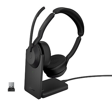 Jabra Evolve2 55 Link380a UC Stéréo avec base de chargement (USB-A)