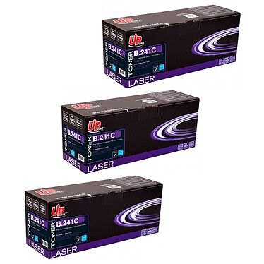 UPrint Pack de 3 toners compatibles Brother TN-241C / TN-245C (Cyan)