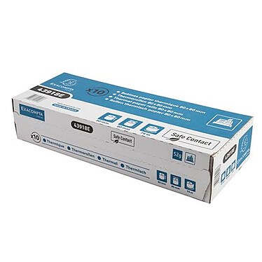 Avis Exacompta Pack de 10 bobines Safe Contact pour tickets de caisse (43918E) Gris clair