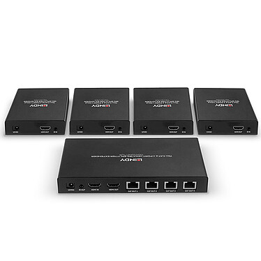 Avis Lindy Splitter Extender Cat.6 4 ports HDMI 2.0 4K60 HDR avec IR et PoC, 70m