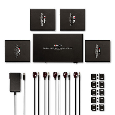 Acheter Lindy Splitter Extender Cat.6 4 ports HDMI 2.0 4K60 HDR avec IR et PoC, 70m