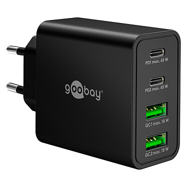 Goobay Chargeur rapide multiport USB-C/USB-A 65 W (Noir)