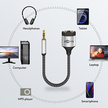 Avis Goobay Adaptateur AUX 1 vers 2 (0.18 m)