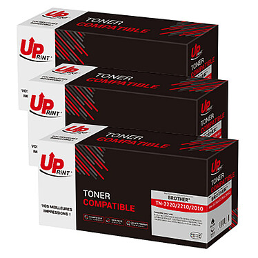 UPrint Pack de 3 toners compatibles Brother TN-2220 / TN-2210 / TN-2010 (Noir)