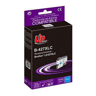 UPrint Cartouche compatible Brother LC427XLC (Cyan)