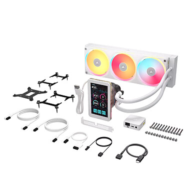 Corsair iCUE LINK TITAN II Ultra LX LCD (Blanc) pas cher