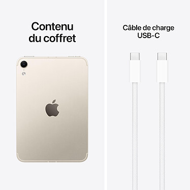 Apple iPad mini (2026) 512 Go Wi-Fi + Cellular Lumière stellaire pas cher