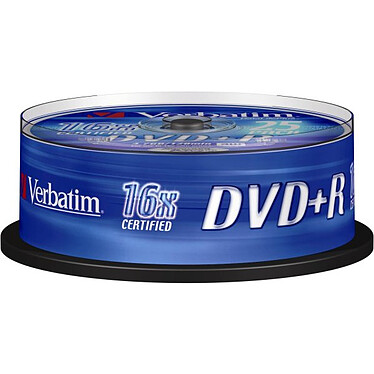 Verbatim DVD+R 4.7 Go 16x (par 25, spindle)