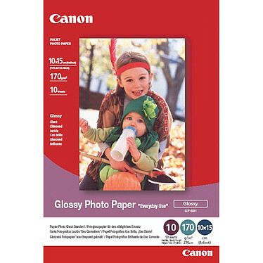 Canon GP-501 10x15 Canon GP-501 - Papier Photo Glacé "usage économique" 10x15 (100 feuilles), 170 g