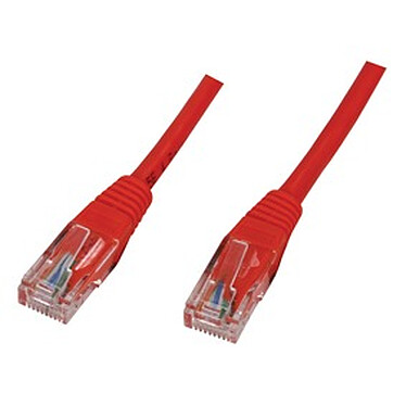 Cable RJ45 category 5e U/UTP 0.3 m (Red)
