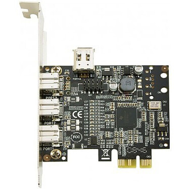 PCI-Express controller card with 4 FireWire 800 ports (1 internal)