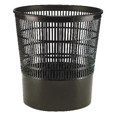 Black wastepaper basket