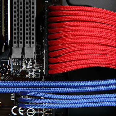 Comprar BitFenix Alchemy Blue - Cable de alimentación con funda - Molex a 4x SATA - 20 cm