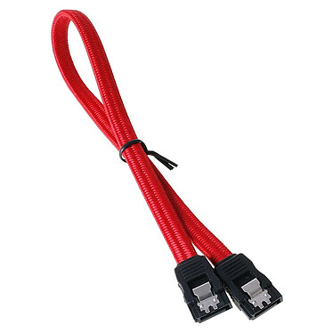 BitFenix Alchemy Red - Câble SATA gainé 30 cm (coloris rouge) Câble SATA gainé 30 cm compatible SATA 3.0 (6 Gb/s)