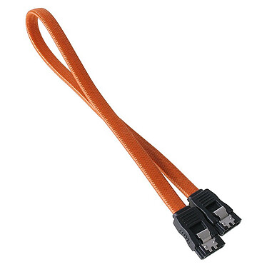 BitFenix Alchemy Orange - Câble SATA gainé 30 cm (coloris orange) Câble SATA gainé 30 cm compatible SATA 3.0 (6 Gb/s)