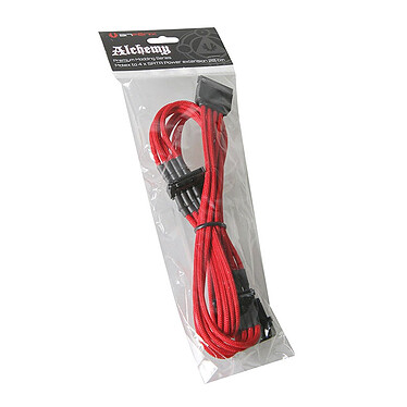 Acheter BitFenix Alchemy Red - Câble d'alimentation gainé - Molex vers 4x SATA - 20 cm