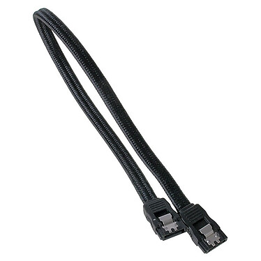 BitFenix Alchemy Black - Câble SATA gainé 30 cm (coloris noir) Câble SATA gainé 30 cm compatible SATA 3.0 (6 Gb/s)