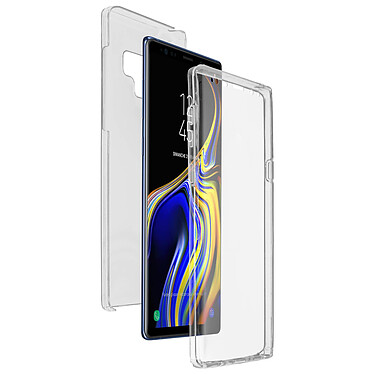 Avizar Coque Galaxy Note 9 Protection Silicone + Arrière Polycarbonate - transparent