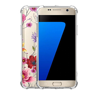 Avis Evetane Coque Samsung Galaxy S7 anti-choc souple angles renforcés transparente Motif Fleurs Multicolores