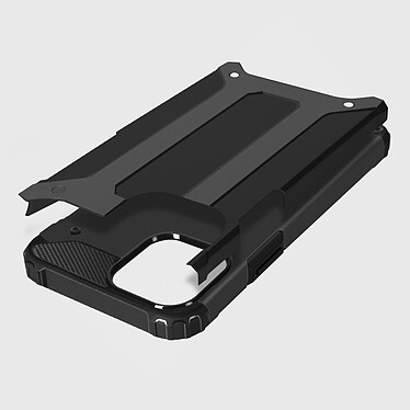 Avizar Coque iPhone 13 Pro Max Design Relief Hybride Antichute Defender II noir pas cher
