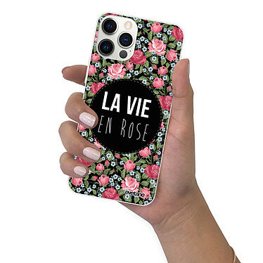 Evetane Coque iPhone 12/12 Pro 360 intégrale transparente Motif La Vie en Rose Tendance pas cher