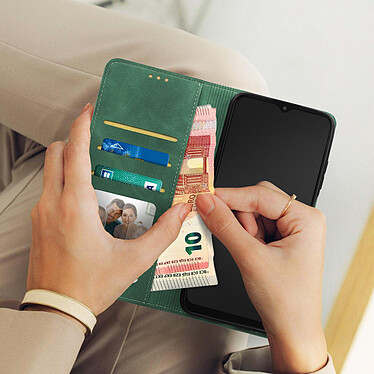 Acheter Avizar Étui pour Samsung Galaxy A03s Simili cuir doux et soyeux Porte-cartes Support vidéo  Vert
