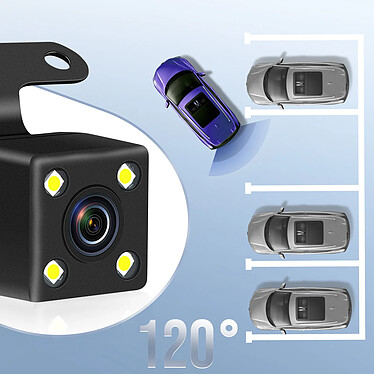 Avizar Dashcam Voiture Fixation Ventouse DVR-05 avec Caméra de recul Noir pas cher