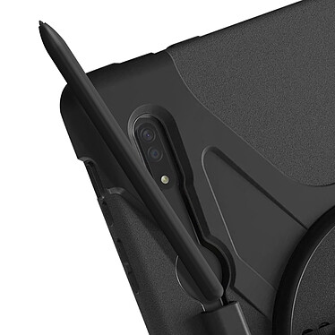 Avizar Coque pour Samsung Galaxy Tab S8 Ultra et S9 Ultra Hybride Poignée Béquille Bandoulière  Noir pas cher