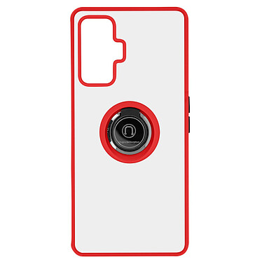 Avizar Coque pour Xiaomi Poco F4 GT Bi-matière Bague Métallique Support Vidéo  rouge