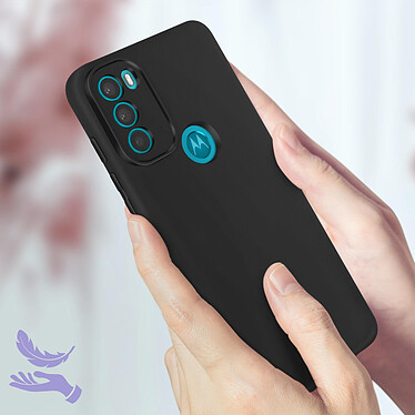 Acheter Avizar Coque pour Motorola Moto G71 5G Silicone Semi-rigide Finition Soft-touch Fine  noir