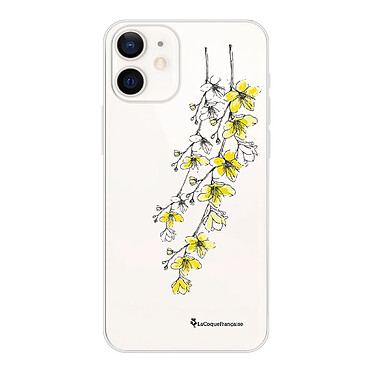 LaCoqueFrançaise Coque iPhone 12 mini silicone transparente Motif Fleurs Cerisiers ultra resistant