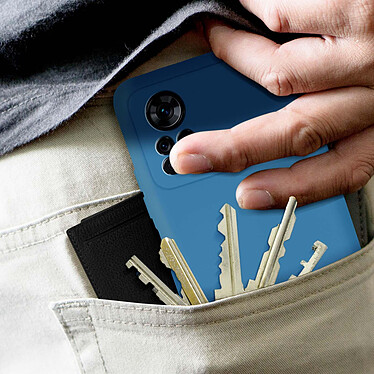 Avizar Coque pour Xiaomi Poco X4 Pro 5G Silicone Semi-rigide Finition Soft-touch Fine  bleu pas cher