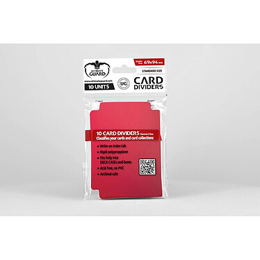 Ultimate Guard - 10 intercalaires pour cartes Card Dividers taille standard Rouge