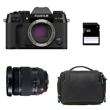 FUJIFILM X-T50 NOIR + 16-55 + Sac + Carte SD 8 Go