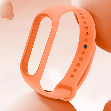 Avizar Bracelet pour Xiaomi Mi Band 5 / 6 / 7 Silicone Soft Touch Waterproof Orange pas cher