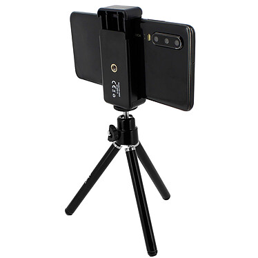 LinQ Mini Trépied Rotatif 360° Smartphone Largeur 51 à 85mm HD-3053  Noir